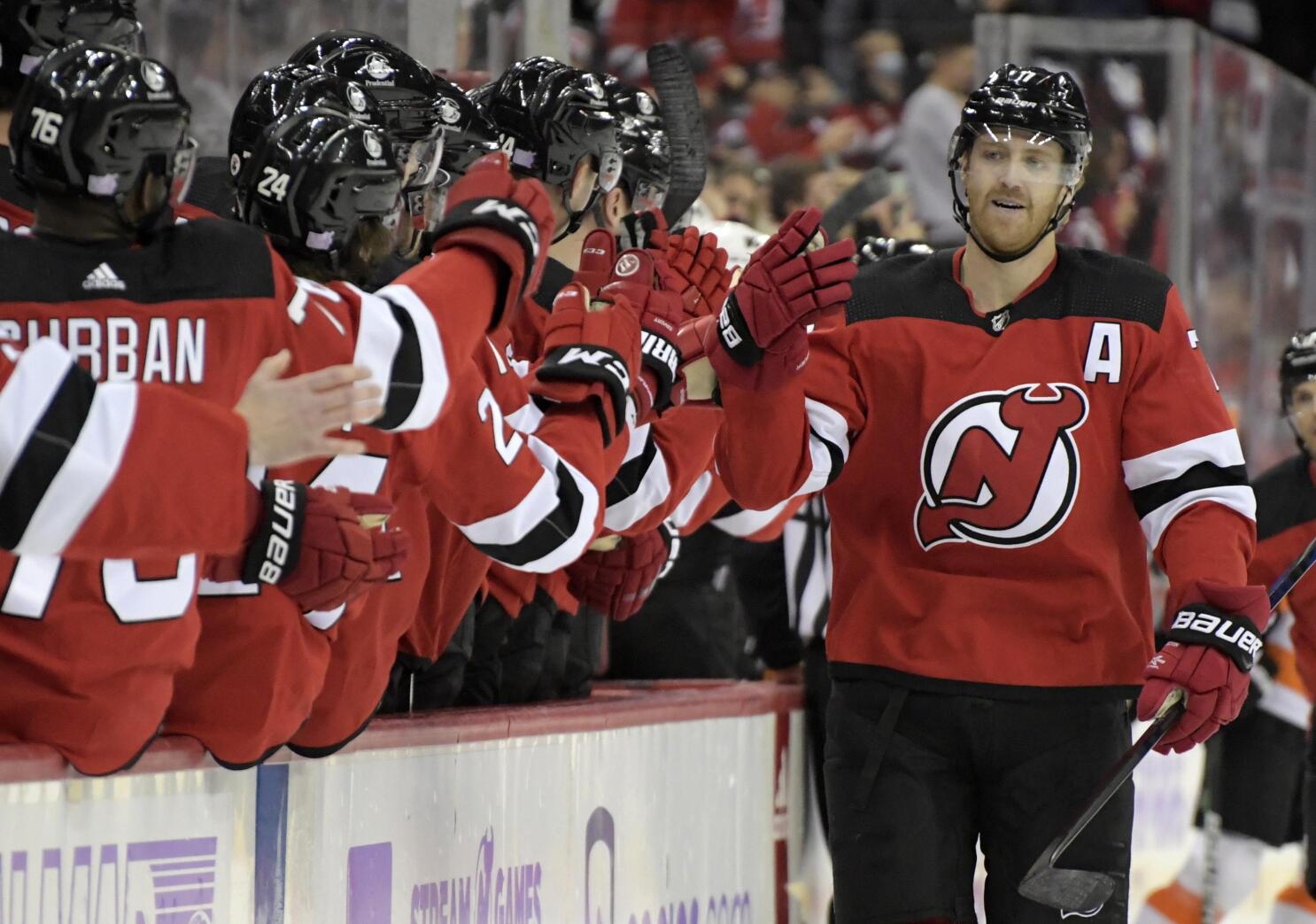 Devils hockey clearance fights cancer jersey